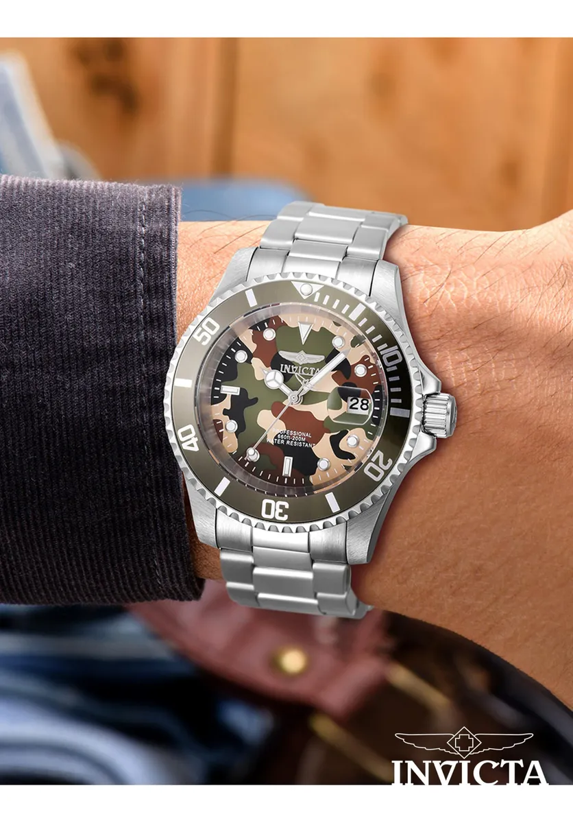 Reloj Invicta 48567 – Edición Exclusiva y Limitada (40 mm Cuarzo Verde + Beige + Camuflaje) - Imagen 2