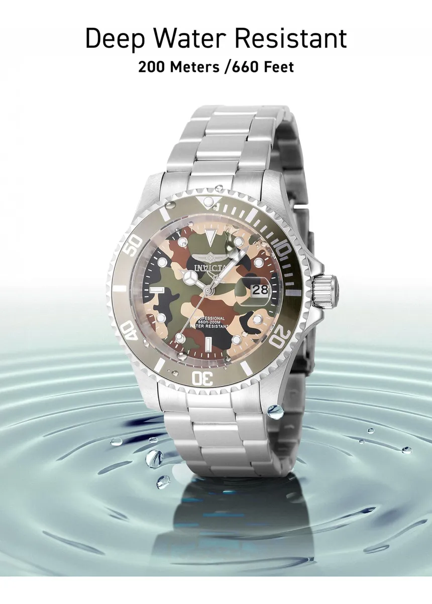Reloj Invicta 48567 – Edición Exclusiva y Limitada (40 mm Cuarzo Verde + Beige + Camuflaje) - Imagen 4