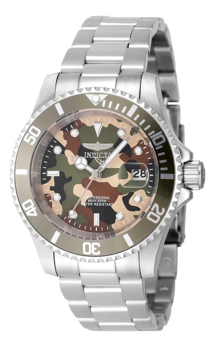 Reloj Invicta 48567 – Edición Exclusiva y Limitada (40 mm Cuarzo Verde + Beige + Camuflaje)
