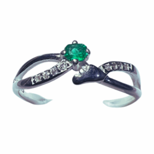 Anillo de Compromiso de Amor Propio - Plata Ley 925 con Esmeralda Natural – Elegancia Artesanal Colombiana