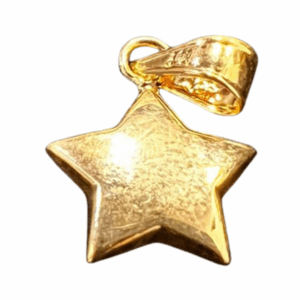 Dije Estrella en Oro Puro de 18K Garantia de Por Vida en Material