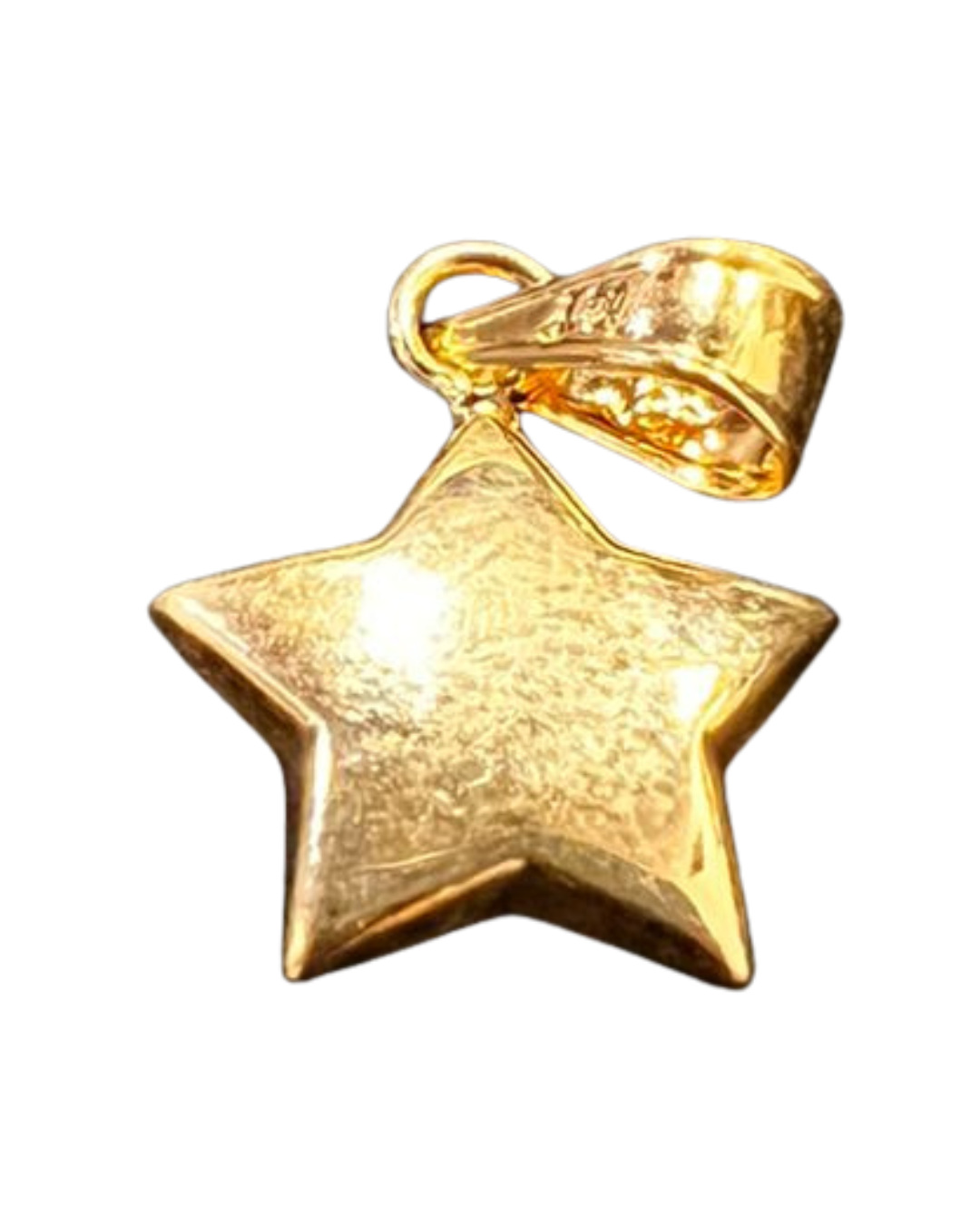 Dije Estrella en Oro Puro de 18K Garantia de Por Vida en Material